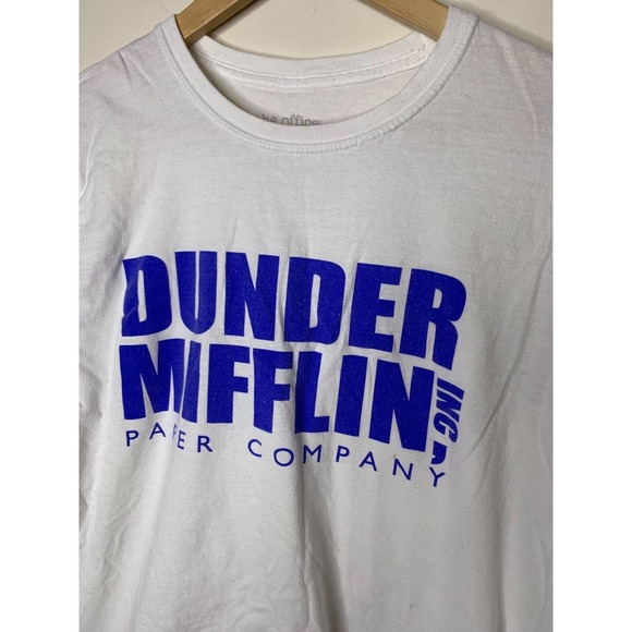 The Office Dunder Mifflin Paper Company Inc Mens Medium White Long Sleeve - Picture 2 of 5